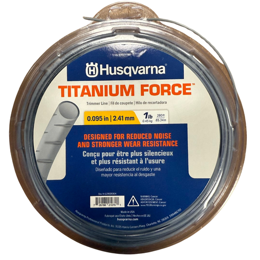 Husqvarna Titanium Force Trimmer Line .095 DIA 280ft 639005104