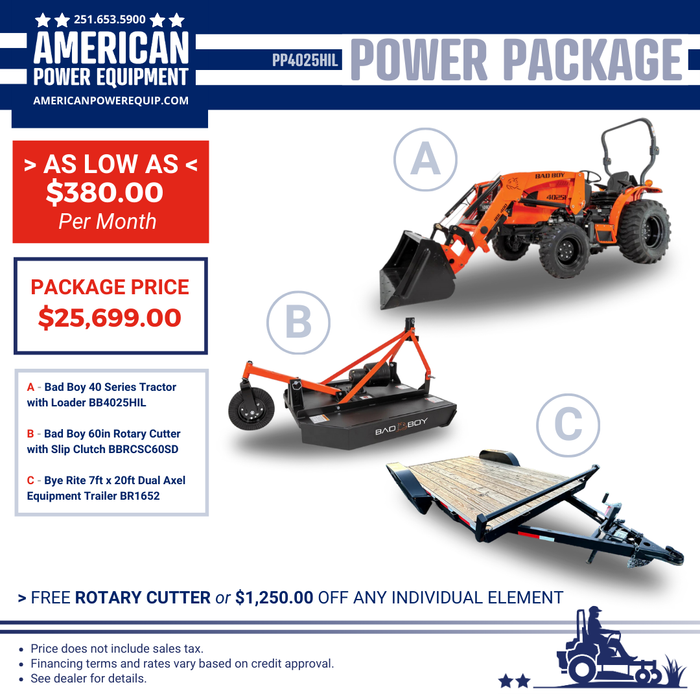 PP4025HIL Bad Boy Tractor Package