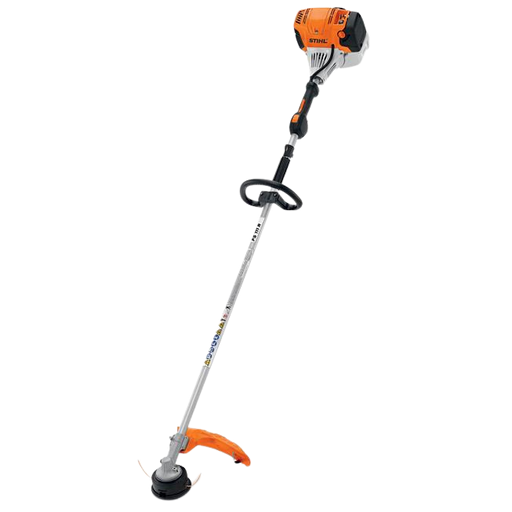 Stihl string trimmer on a white background