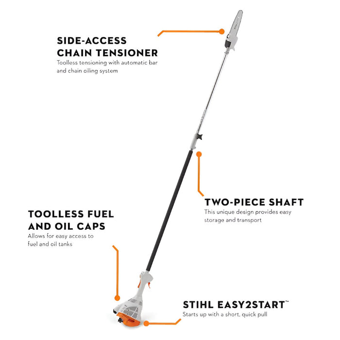 STIHL HT56 CE 27.2cc Extended Reach Pole Pruner with 10in Bar - HT56 CE