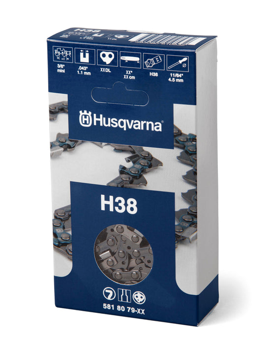 Husqvarna H38-52 Chainsaw Chain, 14in, 3/8in pitch, .043in gauge - 591105052