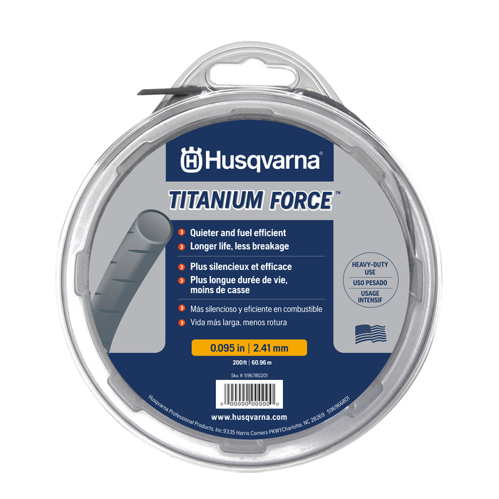 Husqvarna Titanium Force Trimmer Line .095 DIA 140ft 639005102