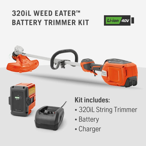 Husqvarna 320iL Line Trimmer with Battery and Charger 970480104