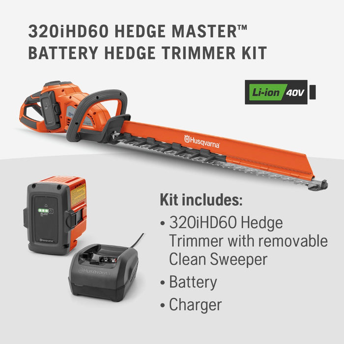 Husqvarna 320iHD60 Hedge Trimmer with Battery & Charger 970592602