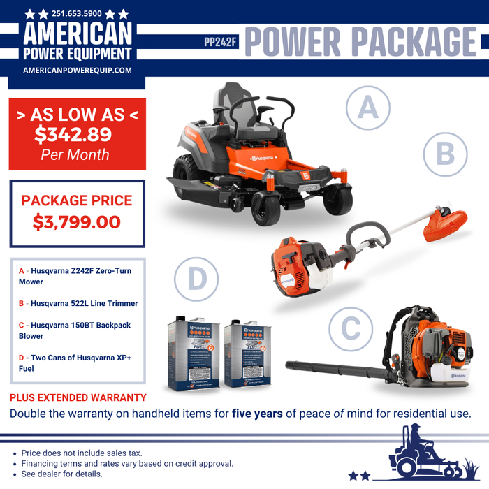 PP242F Husqvarna Residential Power Package