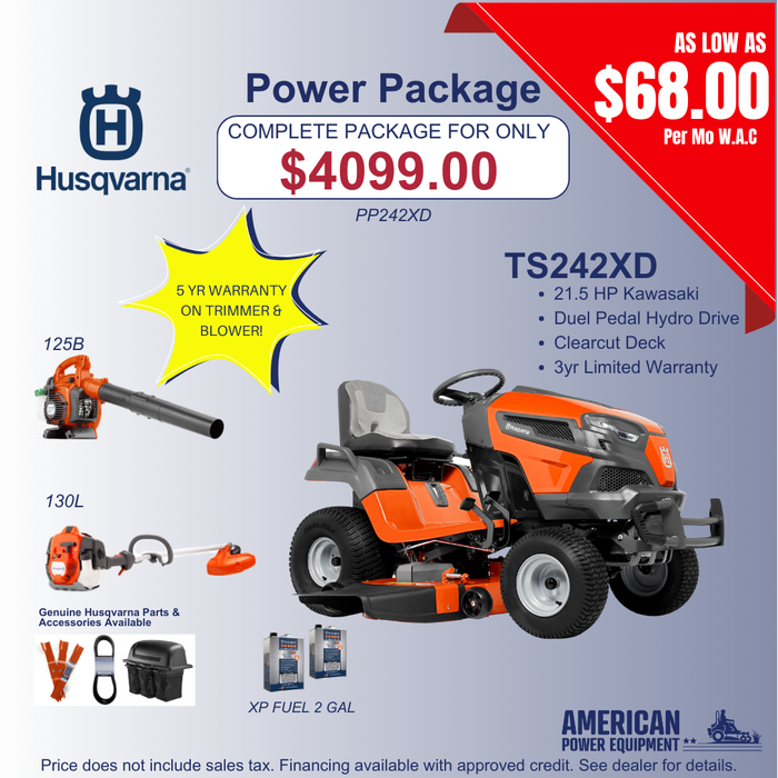 PP242XD Husqvarna Residential Power Package