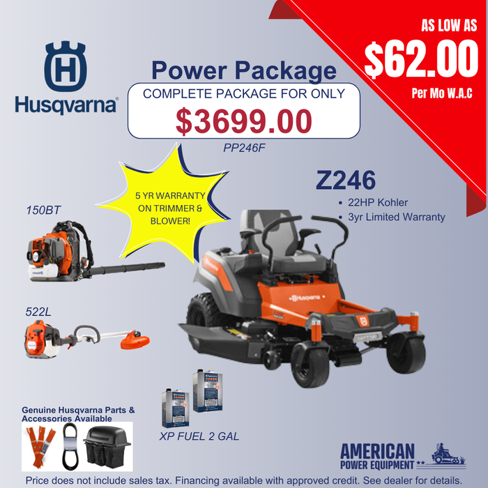 PP246F Husqvarna Residential Power Package