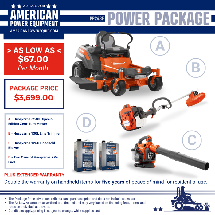 PP248F Husqvarna Residential Power Package