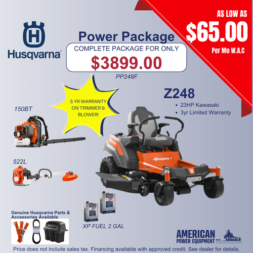 PP248F Husqvarna Residential Power Package