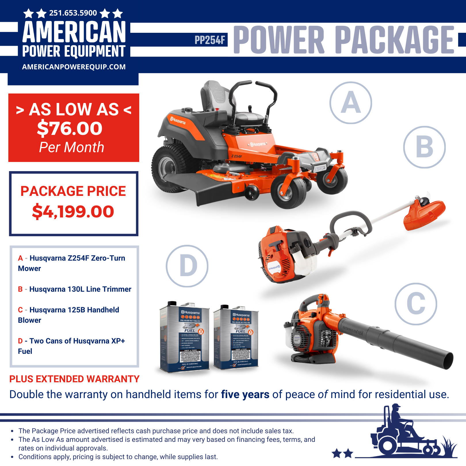 Husqvarna Zero Turn Mower Bundles Zero Turn Mower Bundle 54”
