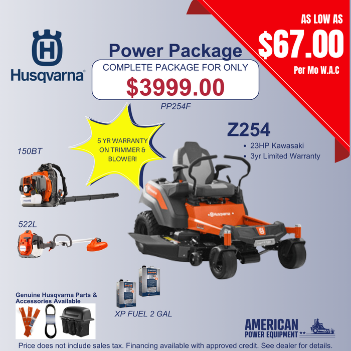 PP254F Husqvarna Residential Power Package