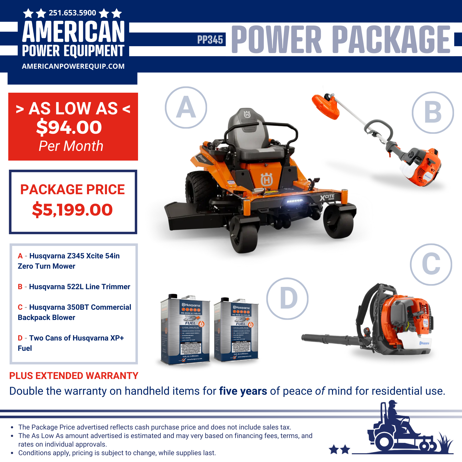 Husqvarna Zero Turn Bundle Deals PP345 Husqvarna Residential Power