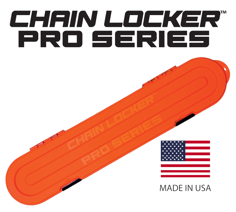Chain Locker Pro Series 2202 saw chain storage case, safety orange