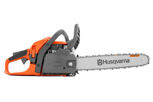Husqvarna 435 gas chainsaw, left side view