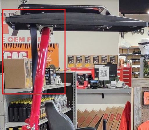 COOL TOPS B7 adapter bar - installed close-up on ROPS bar