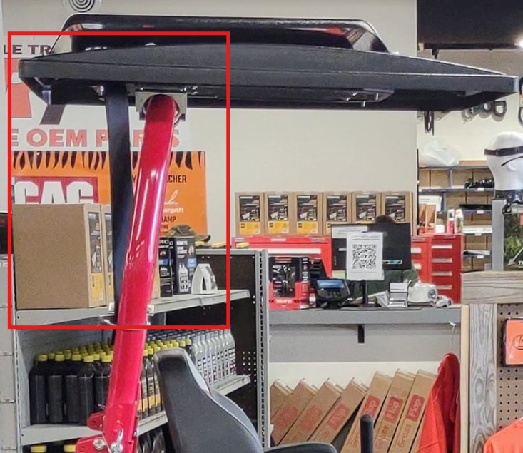 COOL TOPS B7 adapter bar - installed close-up on ROPS bar
