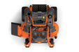 Husqvarna V554X stand-on mower, top view of deck and controls