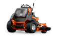 Husqvarna V554X stand-on mower, rear three-quarter view