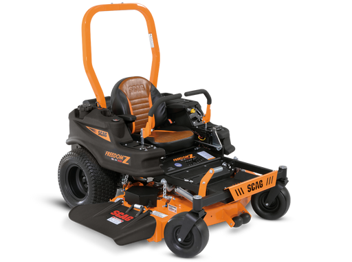 Scag Freedom Z 48in Hero zero turn mower, 3/4 front view