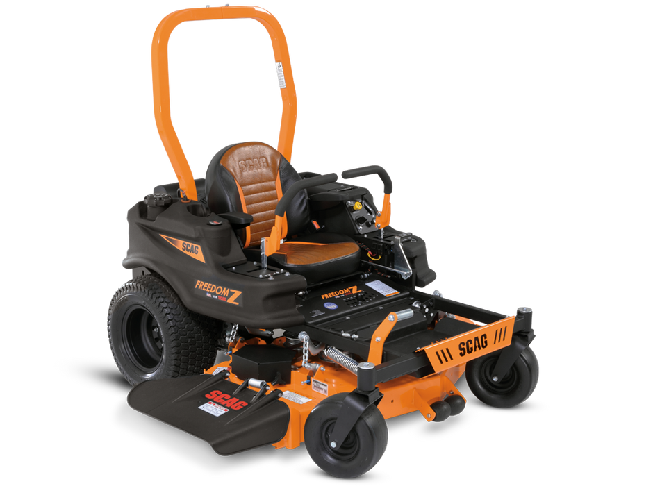 Scag Freedom Z 52in Hero zero turn mower, 3/4 front view