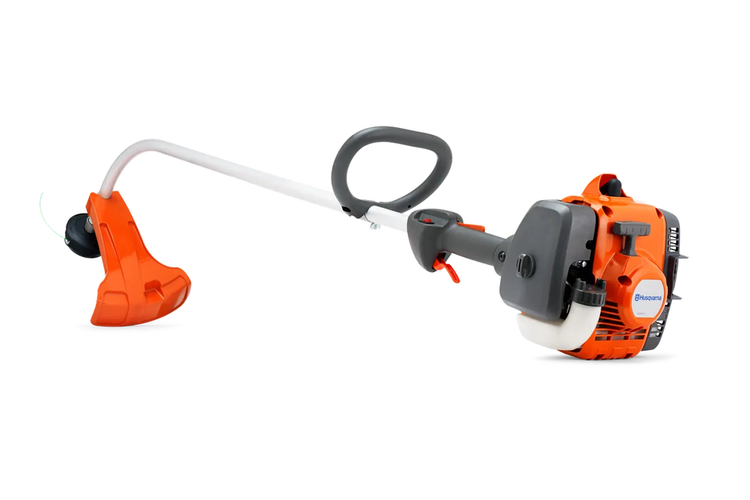 Husqvarna 122C curved shaft string trimmer, side view