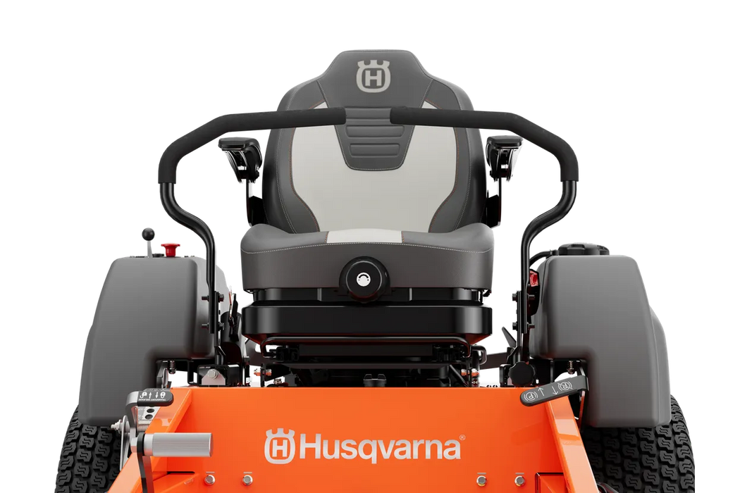Husqvarna MZ48 Special Edition zero-turn mower, operator seat and controls