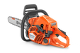 Husqvarna 450s Rancher gas chainsaw, three-quarter view