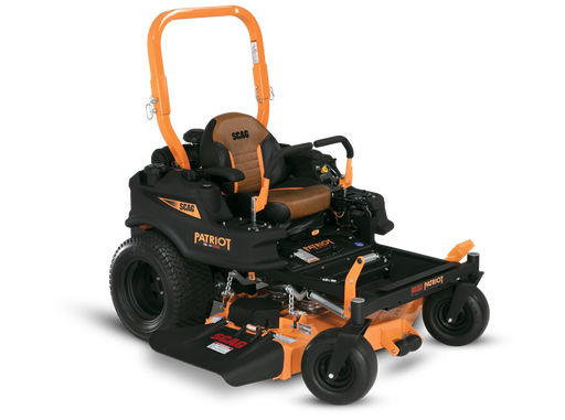Scag Patriot 52in Hero zero turn mower, 3/4 front view