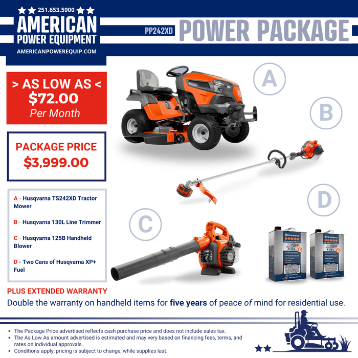 PP242XD Husqvarna Residential Power Package