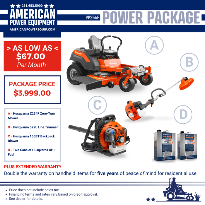 PP254F Husqvarna Residential Power Package