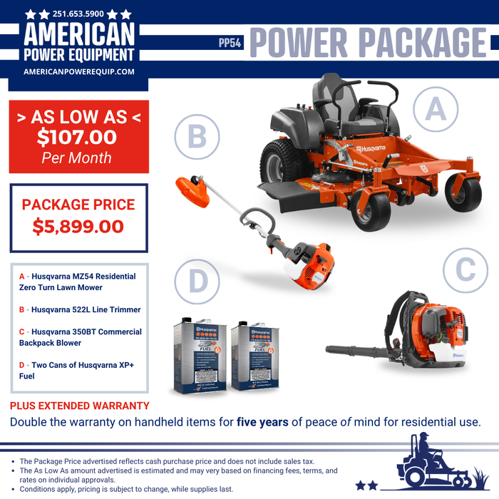 PP54 Husqvarna Residential Power Package