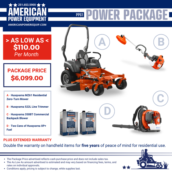 PP61 Husqvarna Residential Power Package