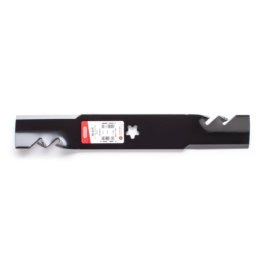Oregon Gator G3 mulching blade 15-1/2in, 5-point star hole, 95-614 - labeled flat view (representative image; match the part number to your equipment)