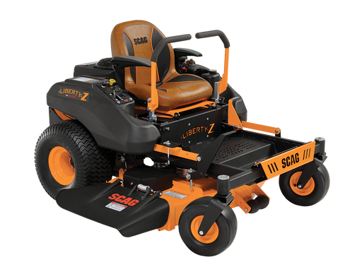 Scag Liberty Z 48in Hero zero turn mower, 3/4 front view