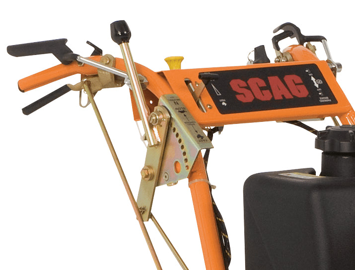 Scag SWZ 48in Velocity Plus hydro walk-behind mower, pistol-grip controls