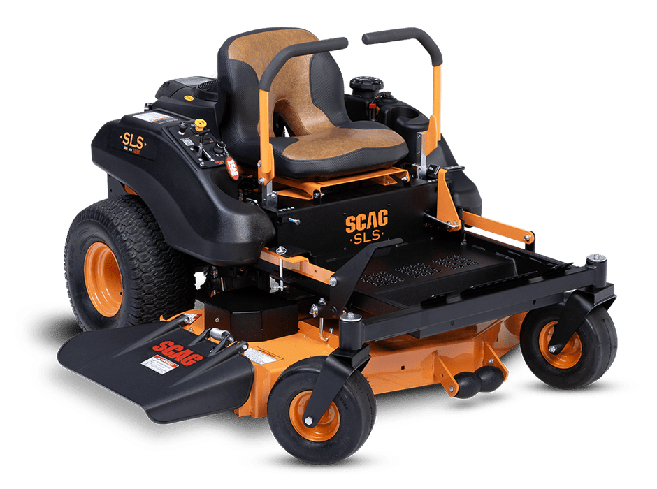 Scag SLS 42in Hero zero turn mower, 3/4 front view