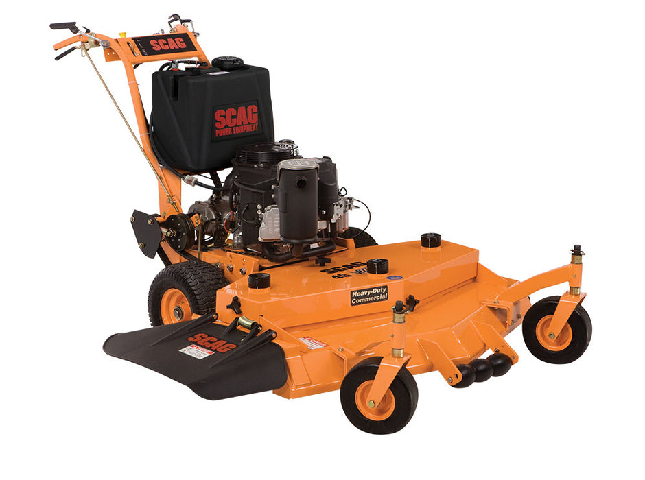 Scag SW 48in Velocity Plus belt-drive walk-behind mower, 3/4 front view