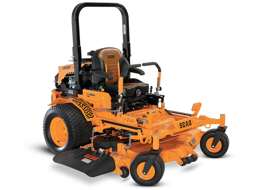 Scag Turf Tiger II 72in Velocity Plus zero turn mower, 3/4 front view