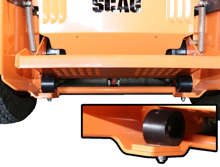 Scag V-Ride II 61in Velocity Plus stand-on mower, adjustable platform suspension