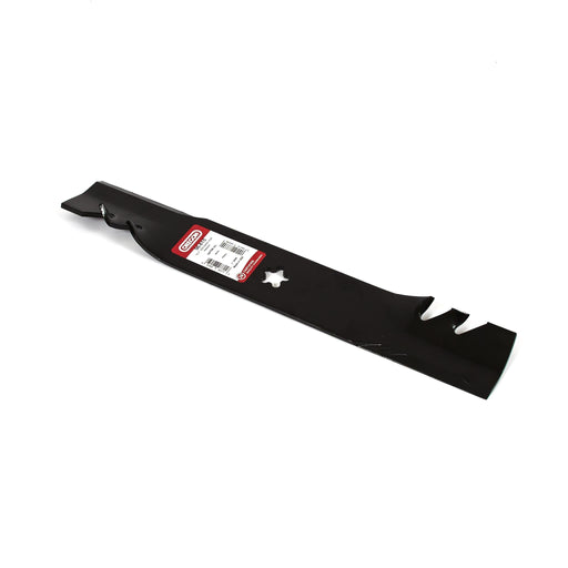 Oregon Gator G3 mulching blade 15-1/2in, 5-point star hole, 95-614 - angled view (representative image; match the part number to your equipment)