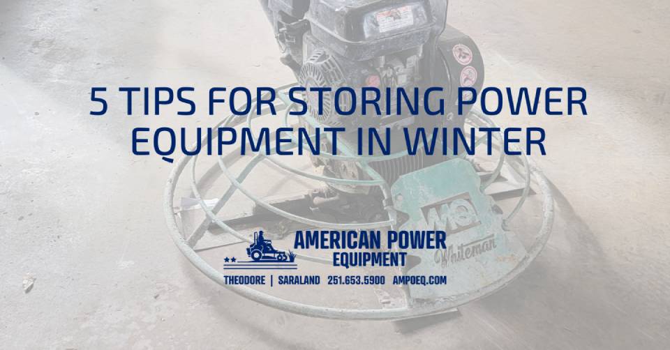 American Power - Blog - 5 tips for storing power equipment in the winter